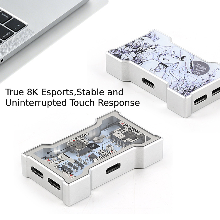 RGB USB Hub 2 Input 3 Output A - Desk Setup Hub ulasan dan harga