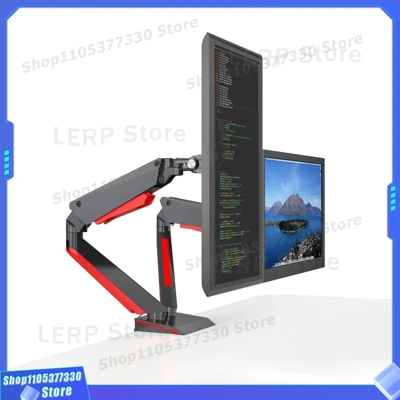 Aluminum Dual Monitor Arm 15 t - Desk Setup Dual Monitor ulasan dan harga