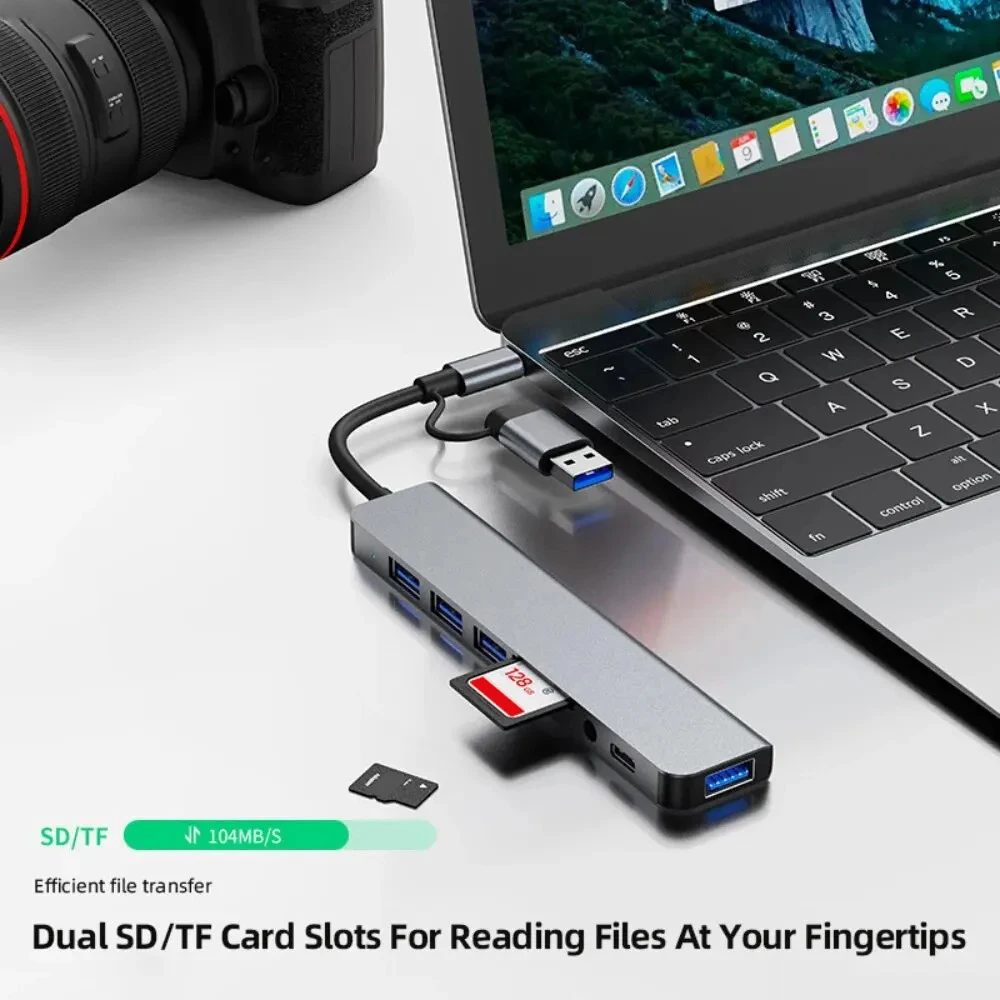 5Gbps USB 3.0 HUB USB C HUB US - Desk Setup Usb Hub ulasan dan harga