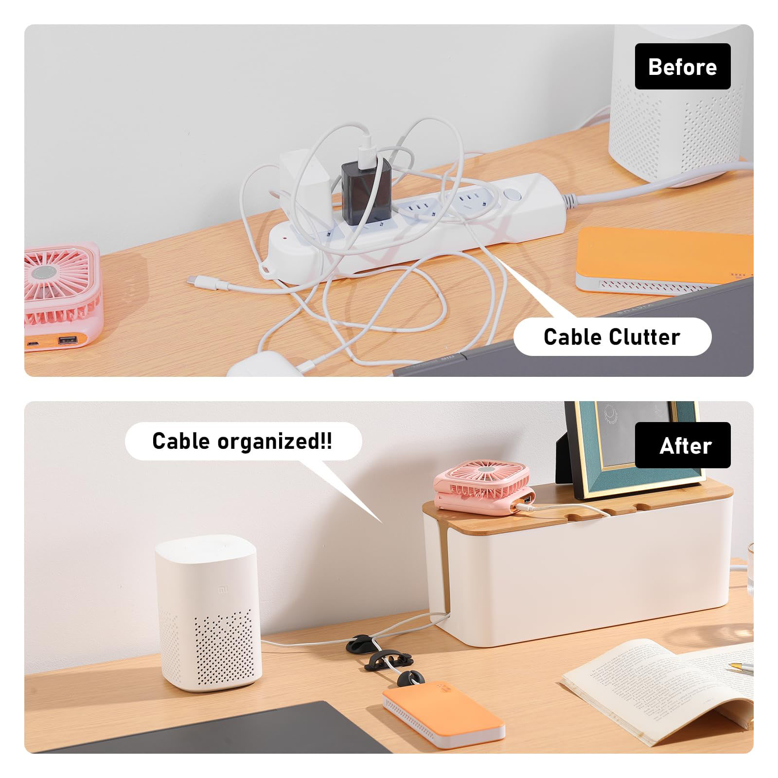 Large Cable Management Box – W - Desk Setup Hub ulasan dan harga