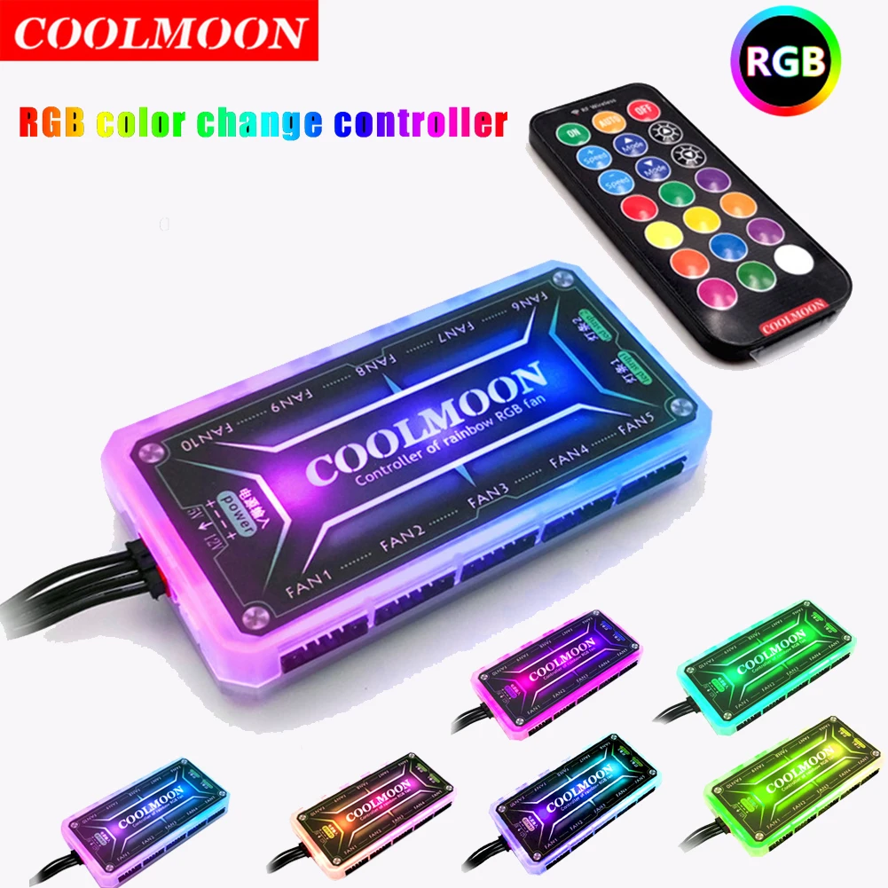 COOLMOON ARGB Controller 12V 5 - Desk Setup Usb Hub ulasan dan harga