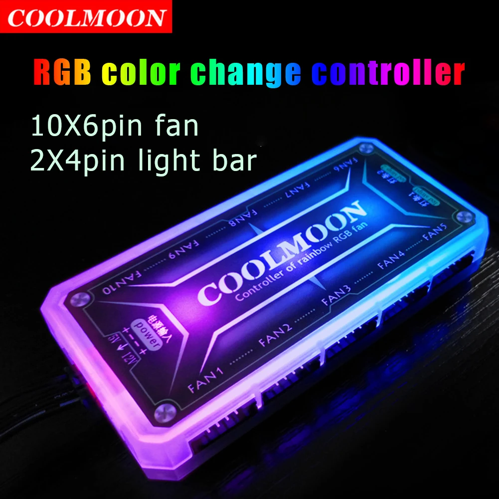 COOLMOON ARGB Controller 12V 5 - Desk Setup Usb Hub ulasan dan harga
