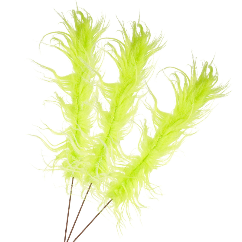 Fluffy Green Grinch Twig Picks - Desk Setup Green ulasan dan harga