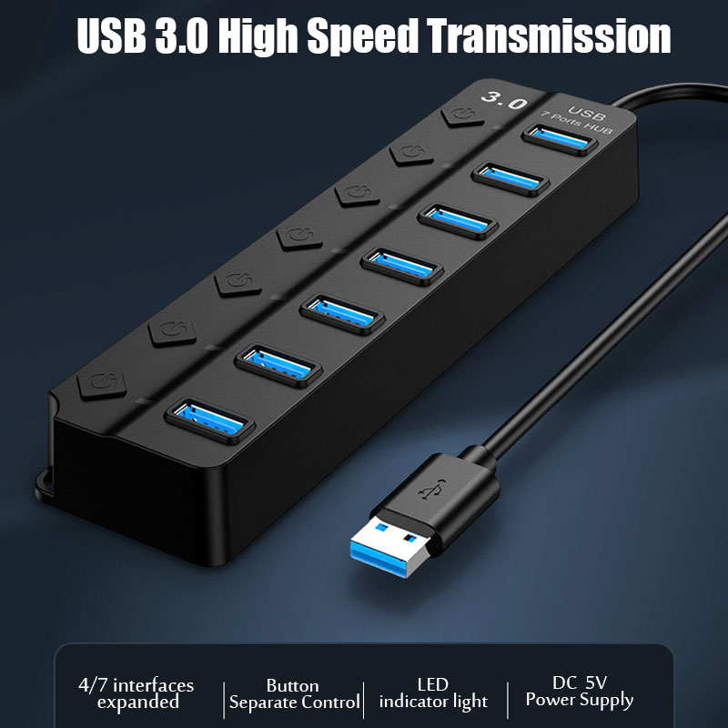USB Hub USB 3.0 Power Adapter  - Desk Setup Usb Hub ulasan dan harga