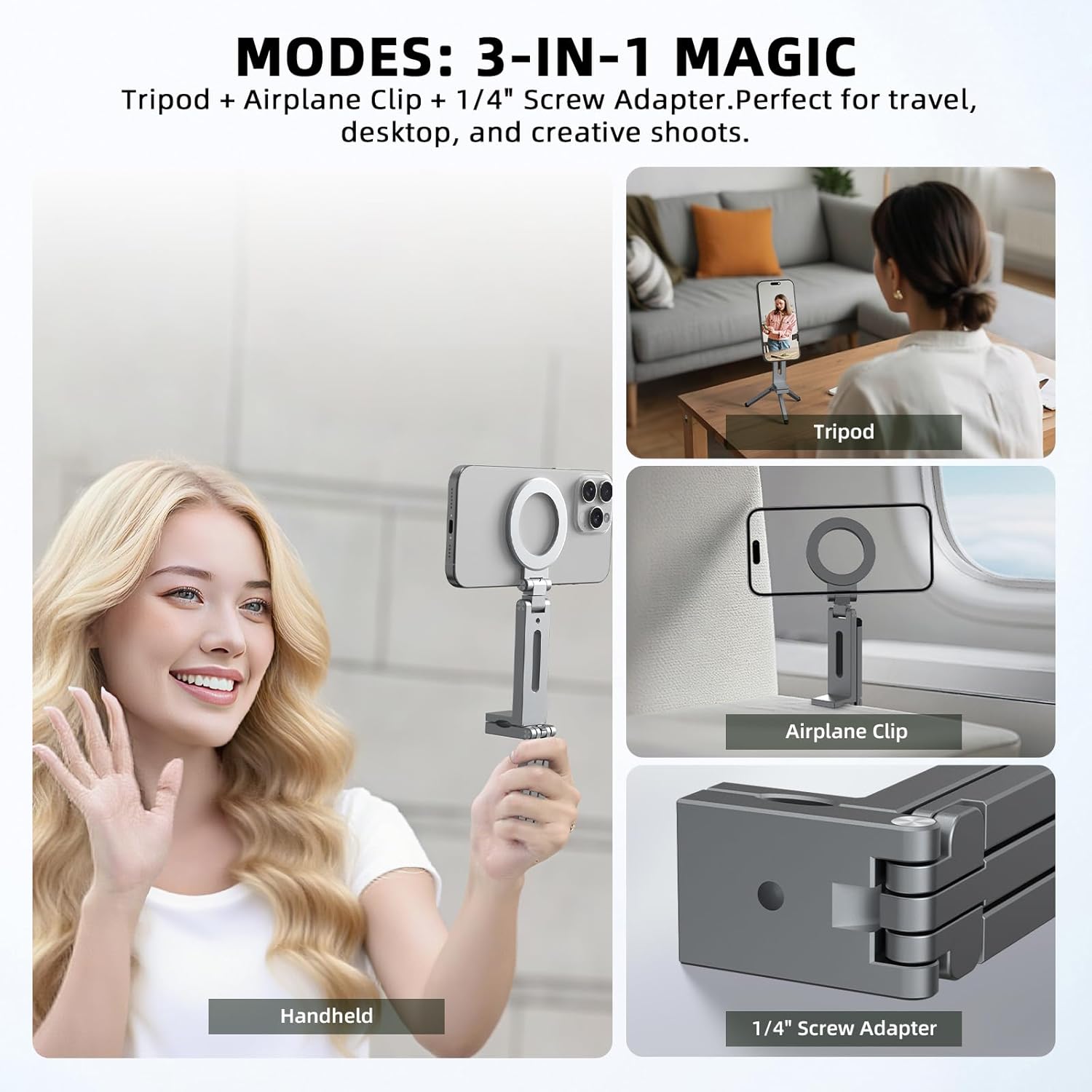 Magnetic Selfie Phone Holder T - Desk Setup Essentials ulasan dan harga