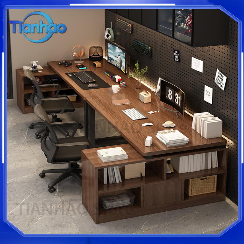L Shaped Gaming Desk with Book - Desk Setup Dual Monitor ulasan dan harga