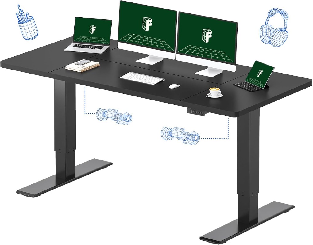 FLEXISPOT Electric Standing De - Desk Setup Dual Monitor ulasan dan harga