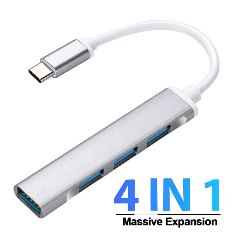 4-In-1 Type-C Extender Hub 4 P - Desk Setup Usb Hub ulasan dan harga