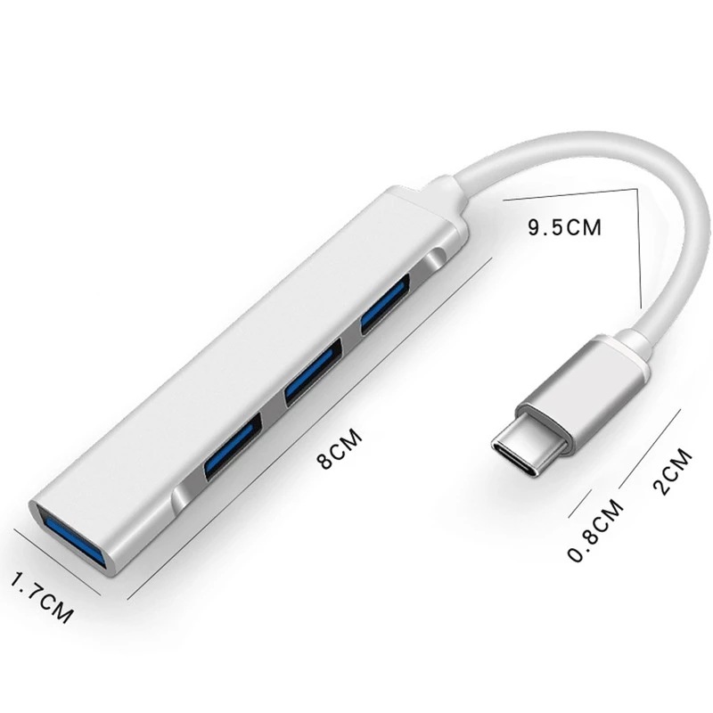 4-In-1 Type-C Extender Hub 4 P - Desk Setup Usb Hub ulasan dan harga