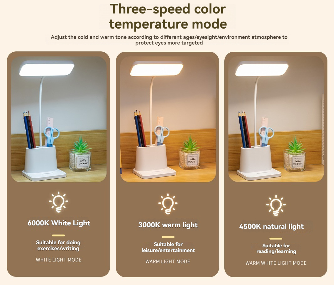 Study Desk Lamp with Pen Stora - Desk Setup Essentials ulasan dan harga