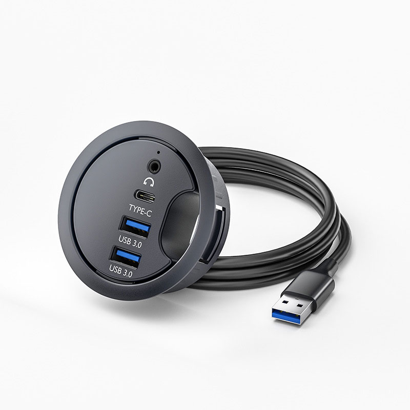 USB HUB 3.0 Mount In Desk Dock - Desk Setup Hub ulasan dan harga