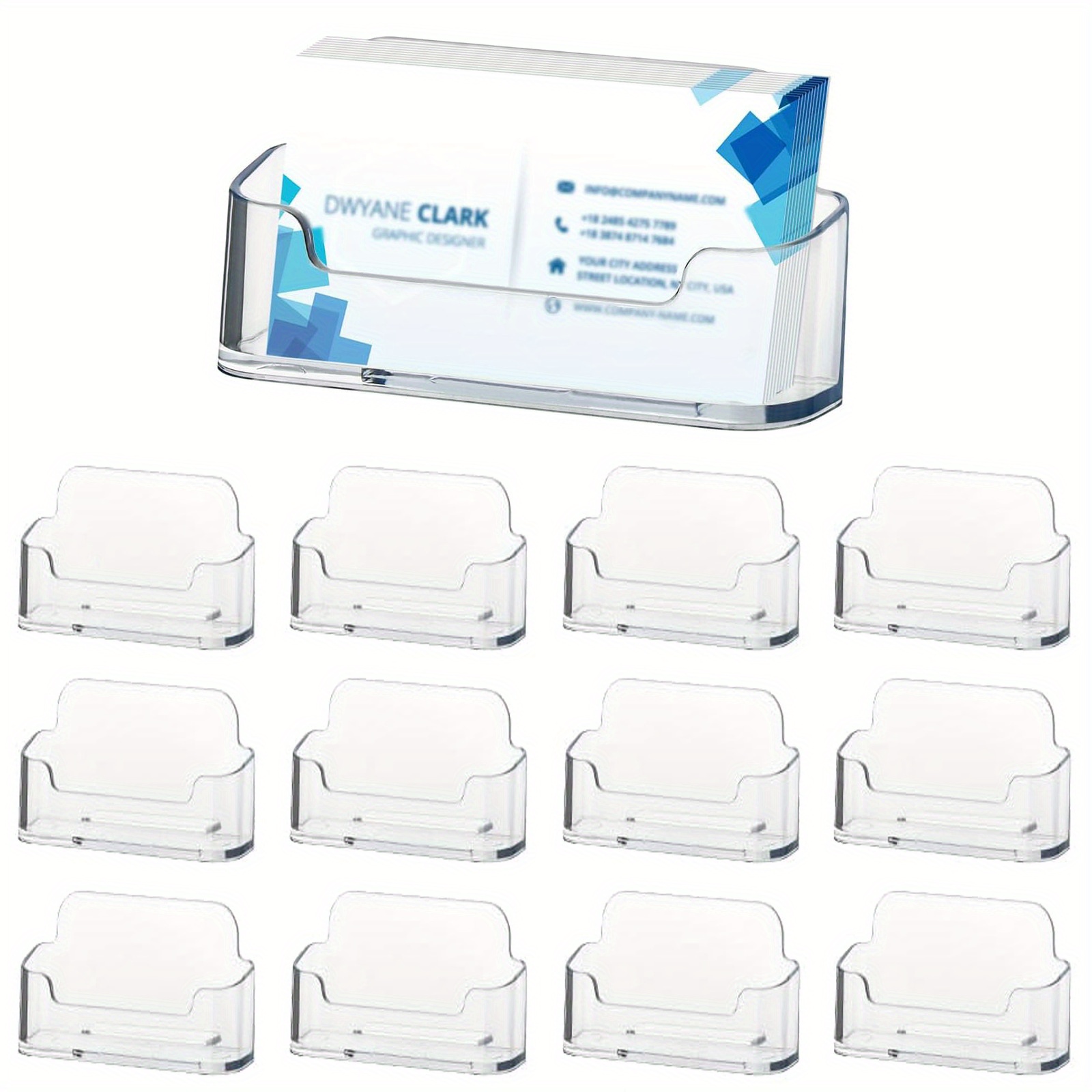 2pcs Clear Acrylic Business Ca - Desk Setup Essentials ulasan dan harga