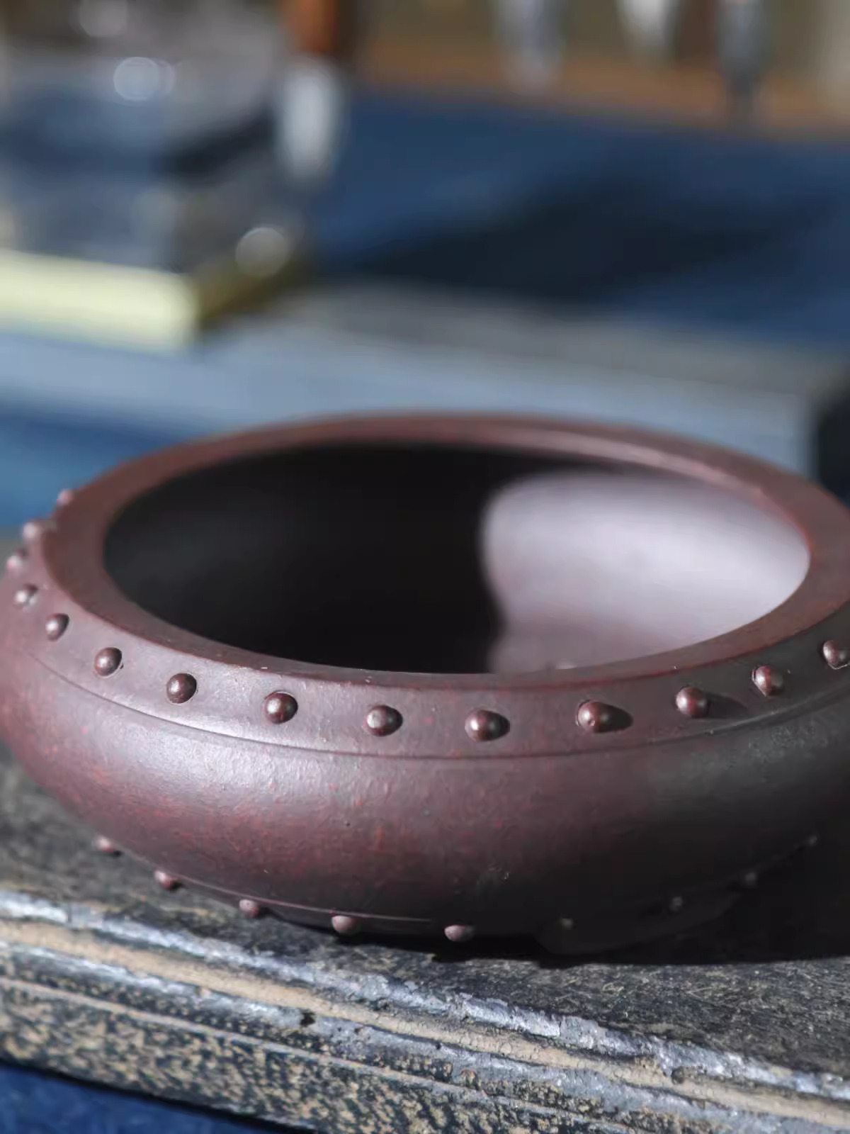 Ceramic Circle Bonsai Pot, Mad - Desk Setup Green ulasan dan harga