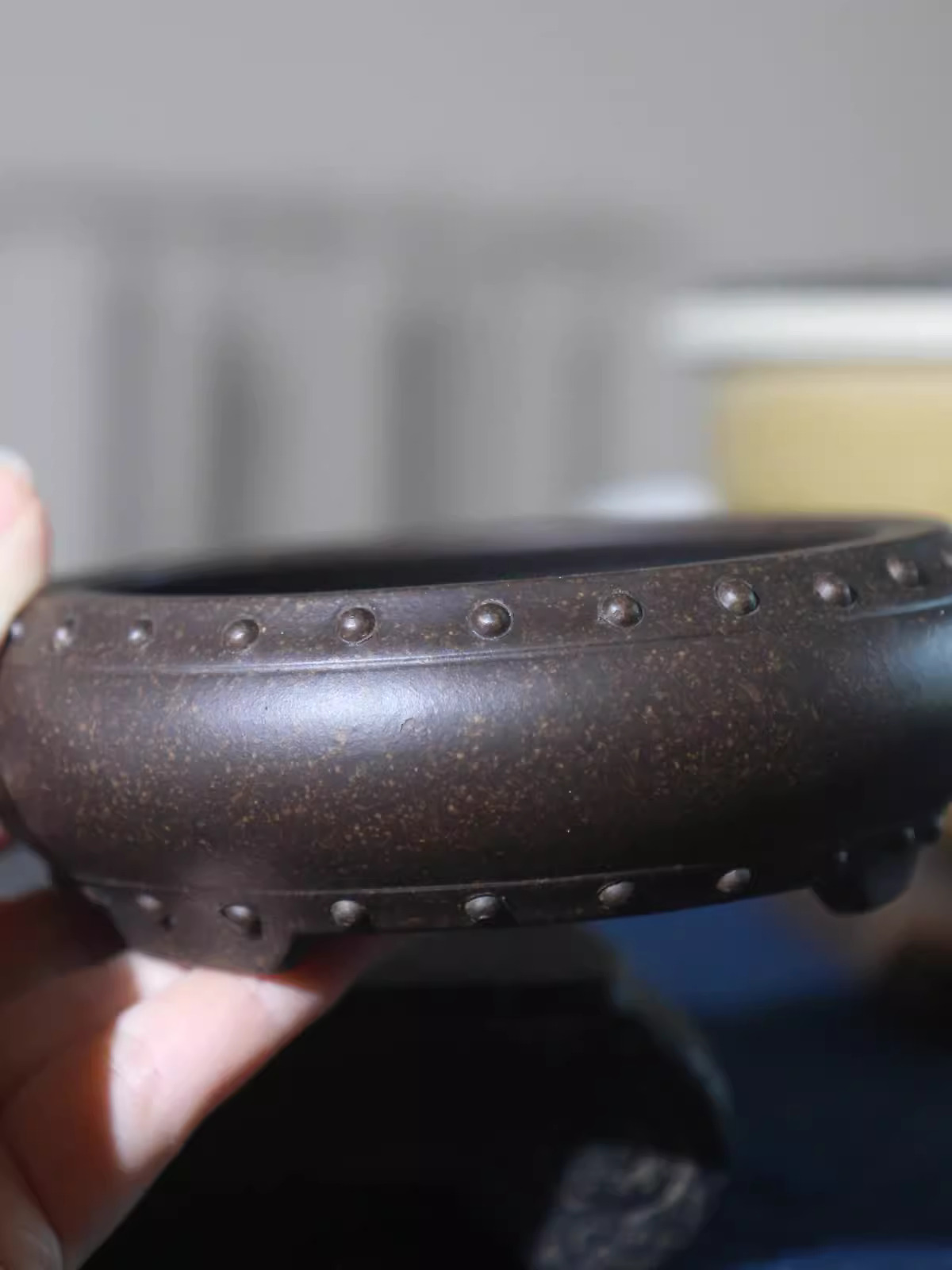 Ceramic Circle Bonsai Pot, Mad - Desk Setup Green ulasan dan harga