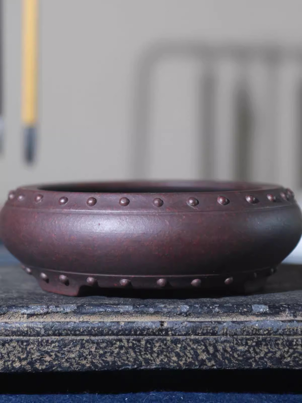 Ceramic Circle Bonsai Pot, Mad - Desk Setup Green ulasan dan harga