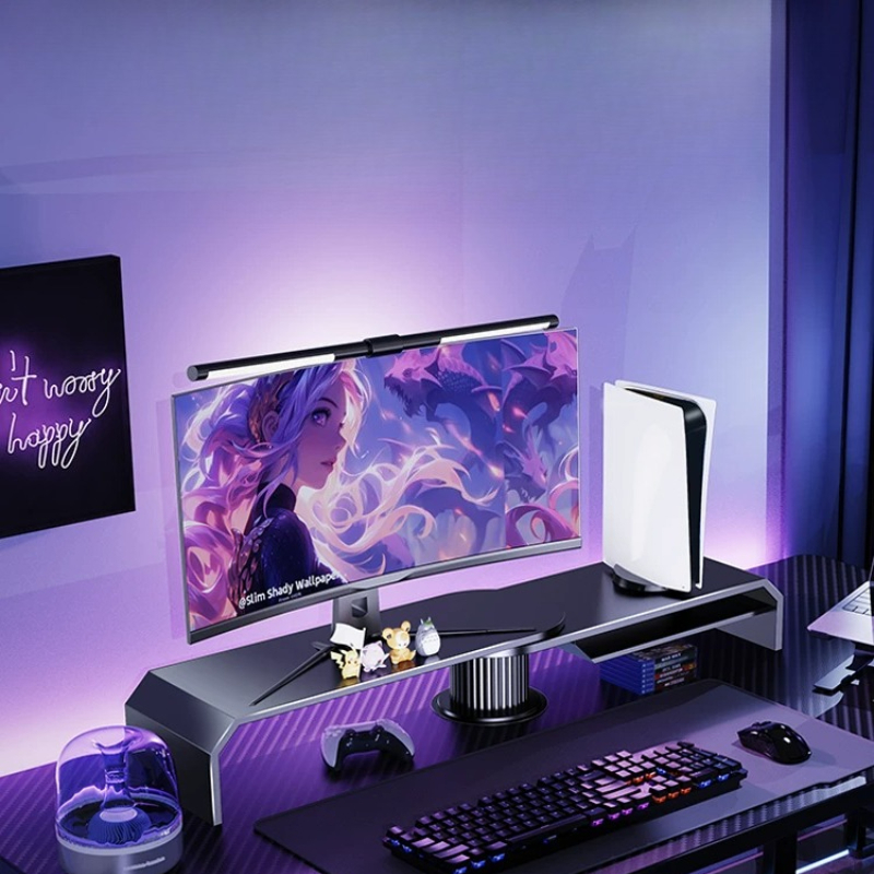 Gaming Dual Monitor Stand Offi - Desk Setup Dual Monitor ulasan dan harga