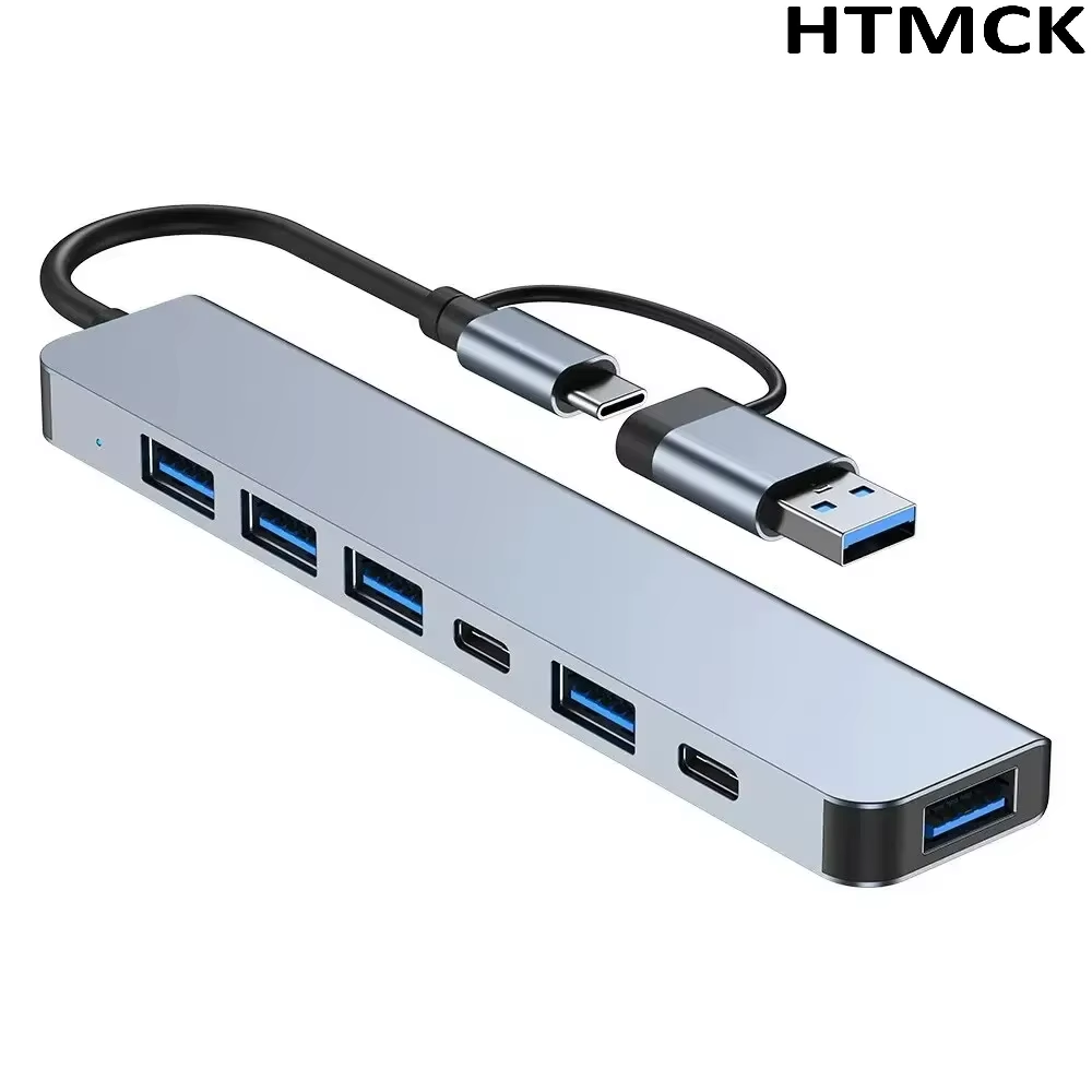 8 in 2 USB C Hub Multi Port Do - Desk Setup Usb Hub ulasan dan harga