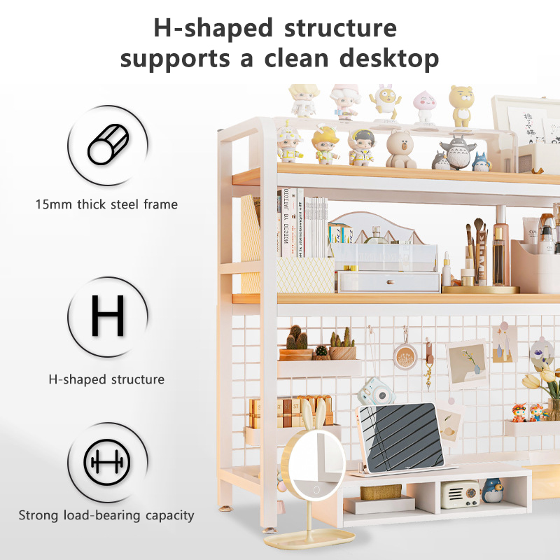 Bookshelf Bookcase With Grid D - Desk Setup Study ulasan dan harga