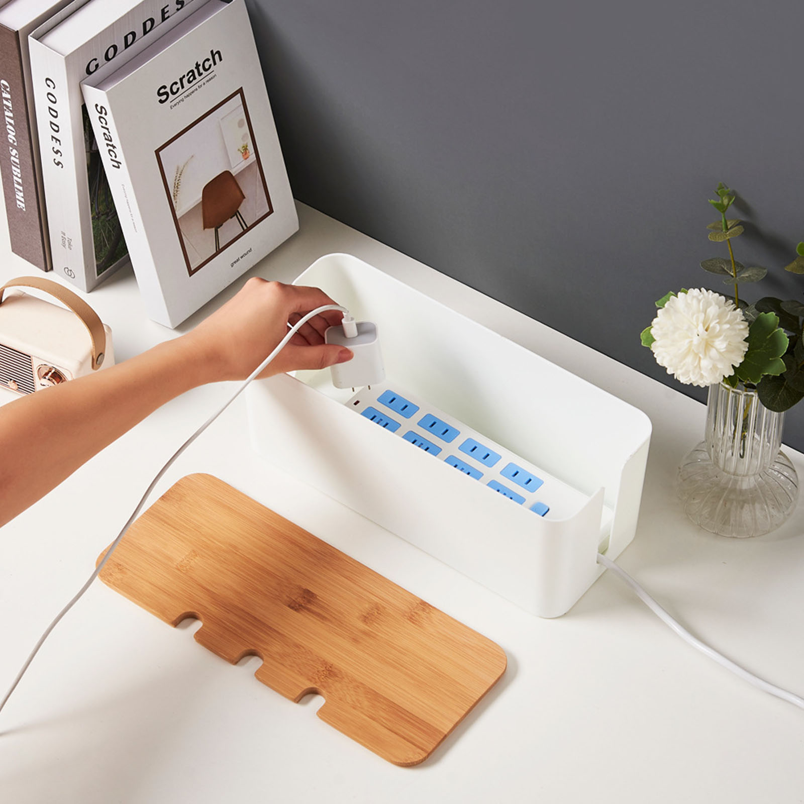 Large Cable Management Box – W - Desk Setup Hub ulasan dan harga