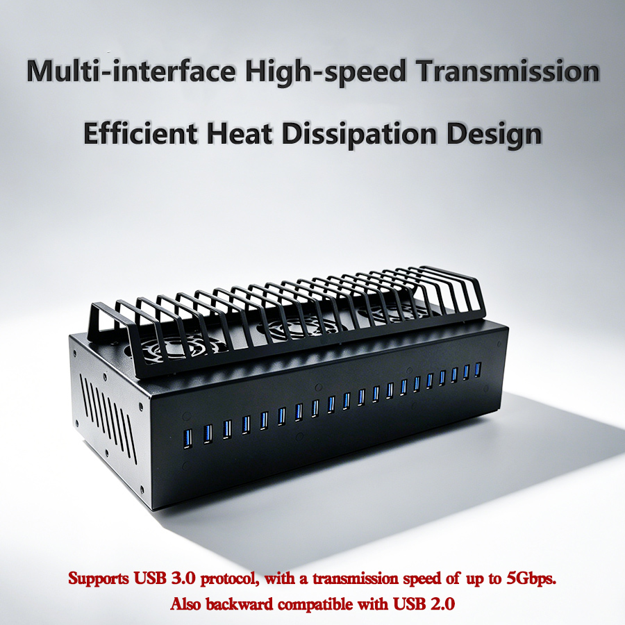 20-Port USB 3.0 Hub Chassis +  - Desk Setup Hub ulasan dan harga