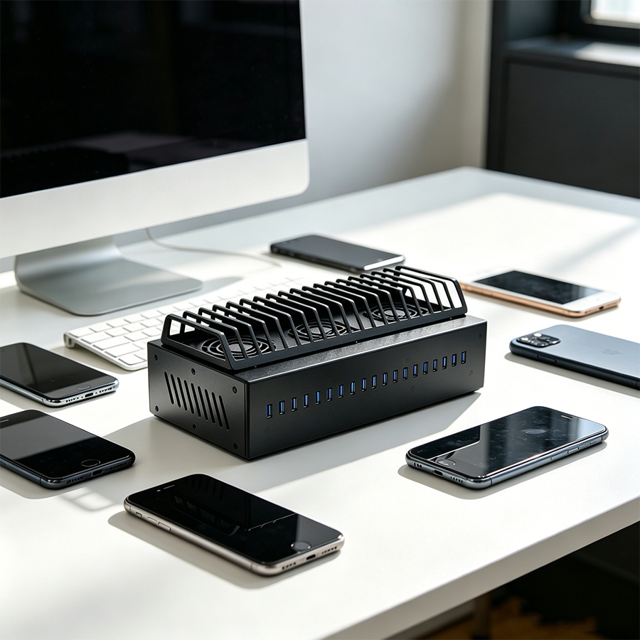 20-Port USB 3.0 Hub Chassis +  - Desk Setup Hub ulasan dan harga