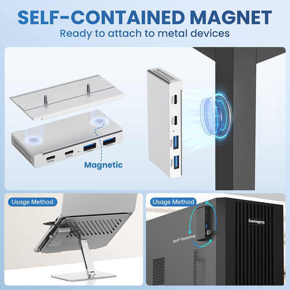 10Gbps USB3.2 Gen2 HUB Desk Ma - Desk Setup Hub ulasan dan harga