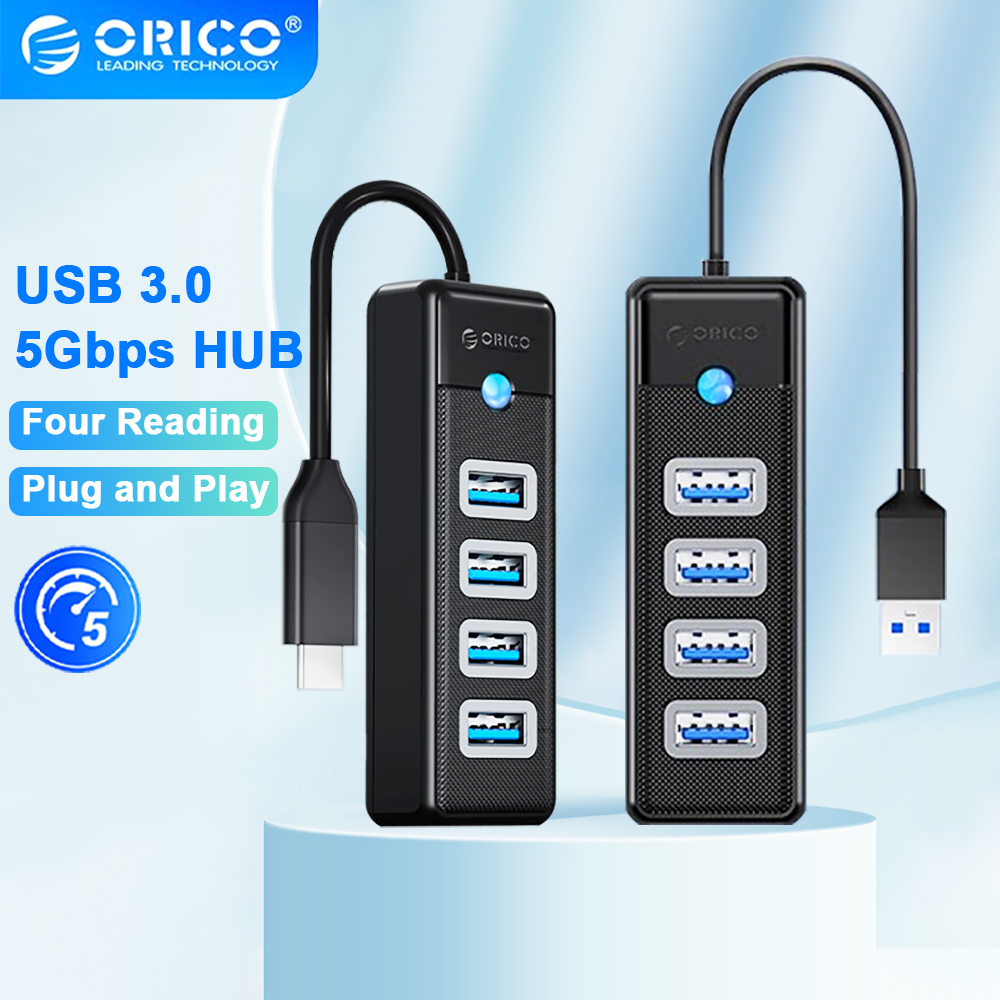 ORICO USB 3.0 Hub 3/4 Ports US - Desk Setup Hub ulasan dan harga