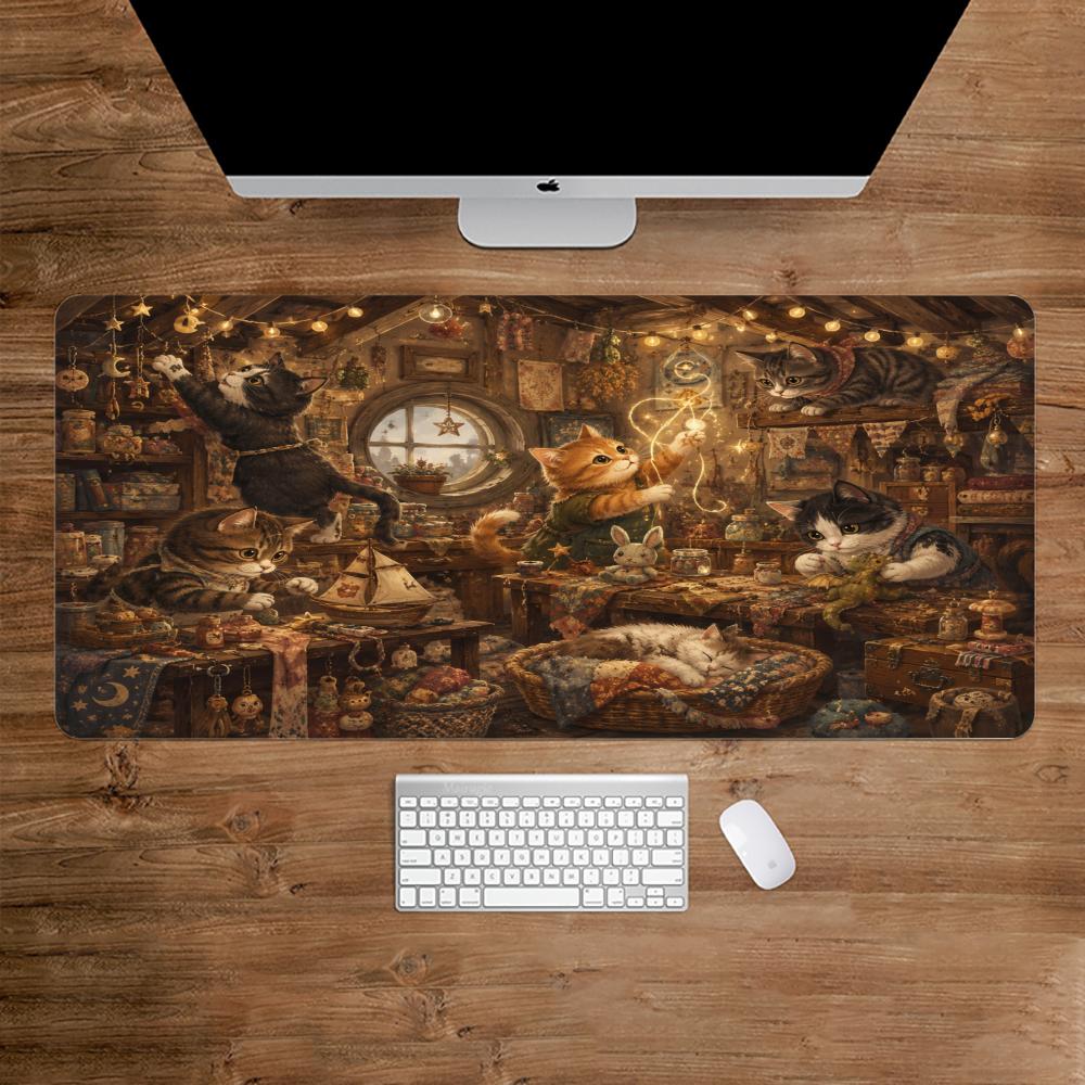 Cats Mouse Pad Anti-slip Desk  - Desk Setup Study ulasan dan harga