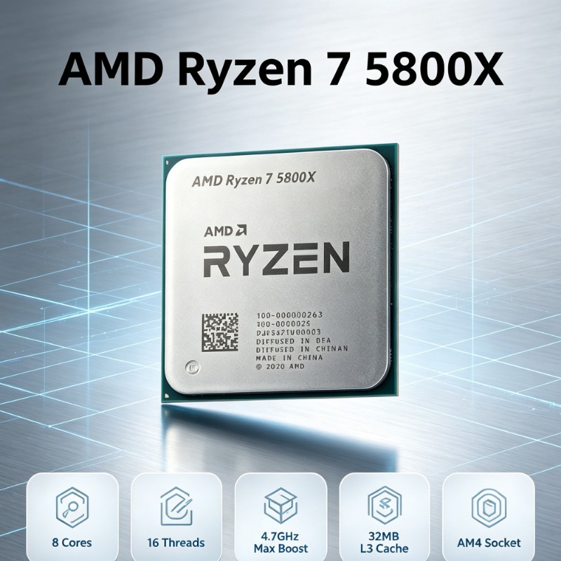 AMD Ryzen 7 5800X For AM4 Seri - Amd Cpu Ryzen 7 ulasan dan harga