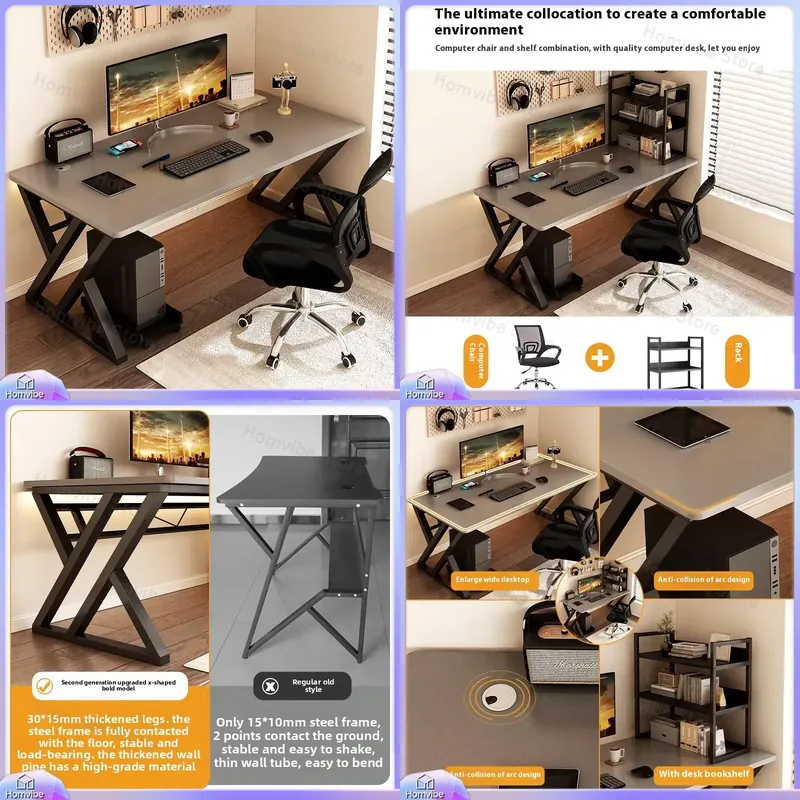 Modern Wooden Computer Desk fo - Desk Setup Study ulasan dan harga