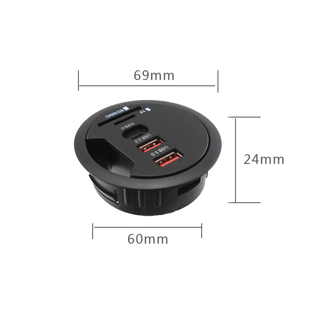 USB HUB Mount In Desk HUBs USB - Desk Setup Hub ulasan dan harga